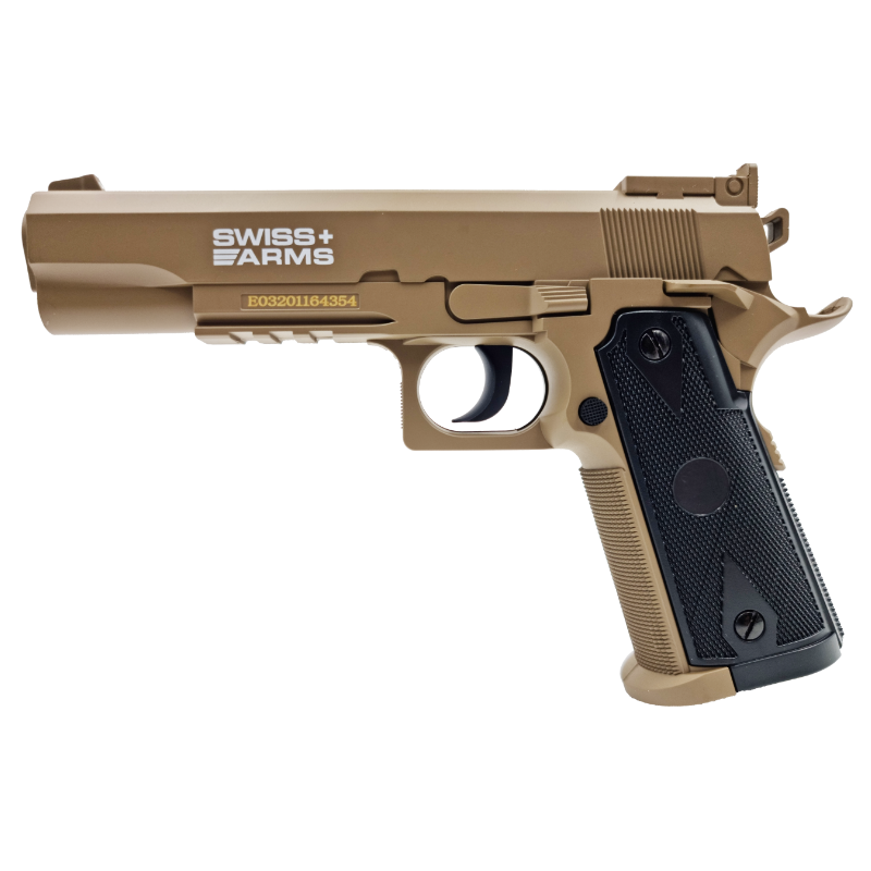 Pistolet P1911 Match TAN Swiss Arms 3 Joules