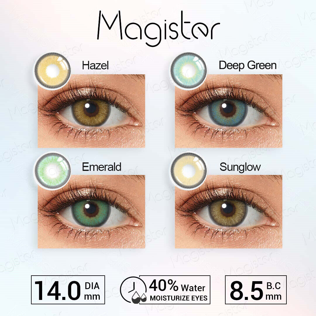 Lentilles de Contact colorées Emerald pour les yeux 2 pièces Déguisement Fête