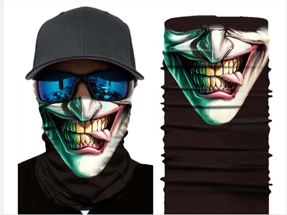 Masque Joker 4 Cache Cou Col Bandana Foulard Bonnet Mask