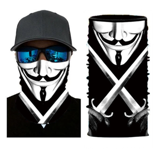 Masque V pour Vendetta Cache Cou Col Bandana Foulard Bonnet coupe-vent