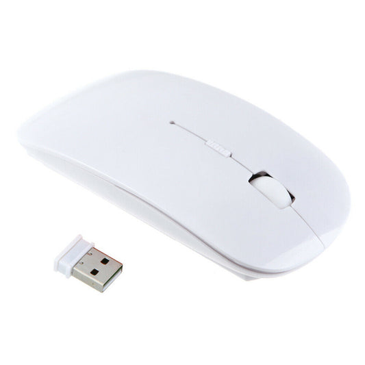 Souris Optique Sans Fil 1600 DPI USB 2.4G Blanc