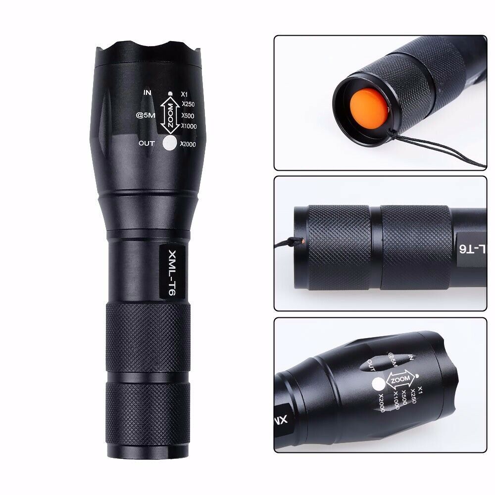 Petite Lampe Cree T6 LED Ultra Fire ZOOM 4 Modes + Batterie 18650 4800mAh