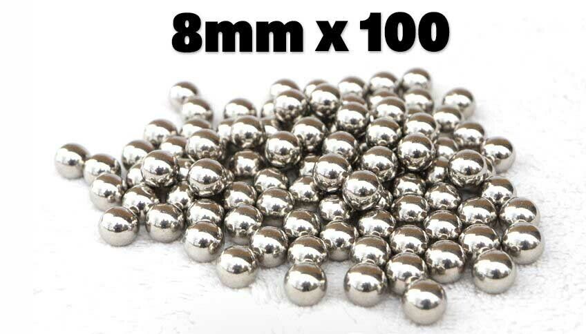 Lot 100 billes Acier Carbone 8 mm pour Tir Chasse Lance pierre Fronde