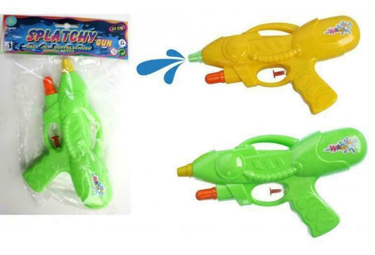 Pistolet a eau 23 cm double jets splatchy plastique