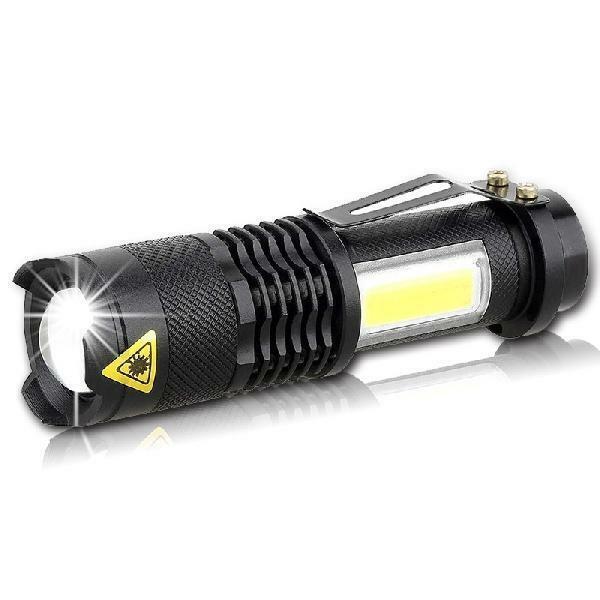 Zoom Mini lampe de poche led lampe torche 2000 Lumens 3 Modes baladeuse Recharge