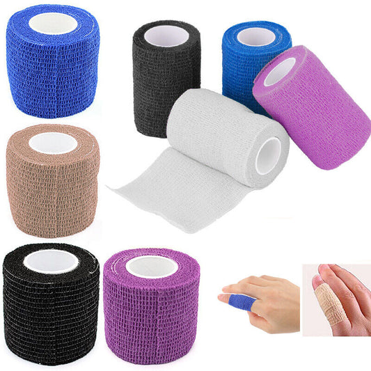 Lot de 10 Bandage élastique auto-adhésif 2.5cm * 5M | Premiers soins Noir