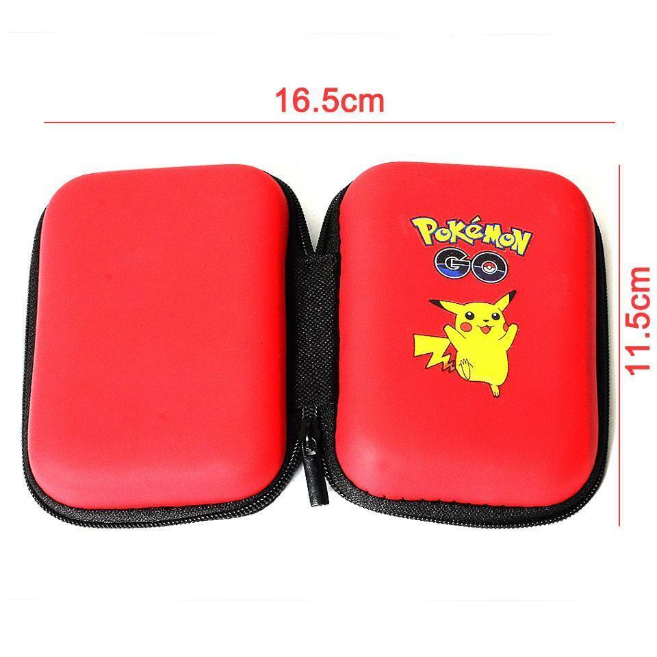 Boîte de Rangement Rouge Étui Rigide pour 60 Cartes de Jeu Pokémon