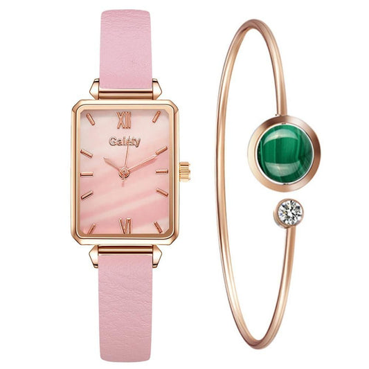 GAIETY Montre à Quartz et Bracelet Tendance pour Femme Rose