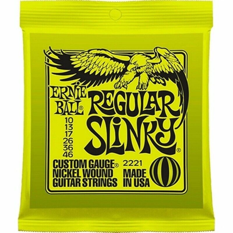 Jeu de 6 Cordes de Guitare Electrique Ernie Ball Regular Slinky Nickel 2221