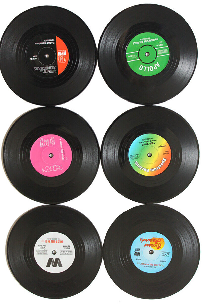 Set de 6 Dessous de Verre Sous Bocks Vinyle