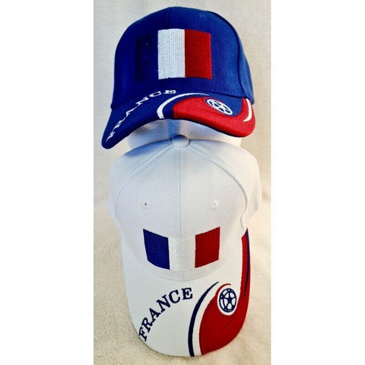 CASQUETTE FRANCE 2 modèles au choix Blanc ou Bleu Taille Réglable