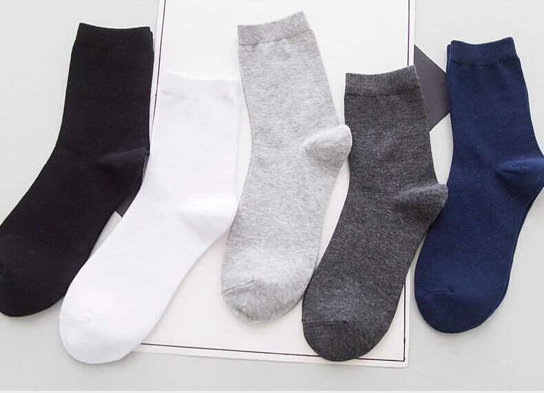 Lot de 10 Paires de Chaussettes Noires en Coton T42-47