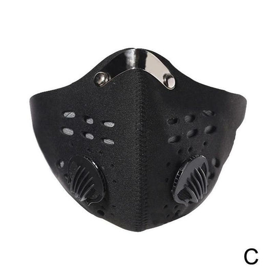 Masque d'entrainement Cyclisme/Moto Double Valve Néoprène Etanche Fermeture Attache Velcro