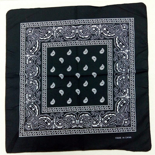 Foulard Bandana Echarpe Cache Cou Unisexe Noir