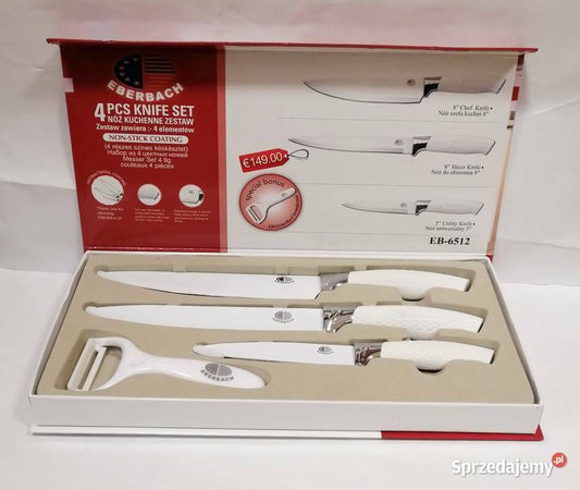 Coffret Couteaux Cuisine 4 Pièces Eberbach Blanc