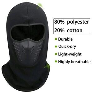 Cagoule Polaire Thermique Cache Cou Noire Ninja Hood