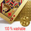 Jeu de Cartes Or PVC Etanche Non Pliable Poker