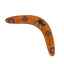 Boomerang marron bois 28.5cm (11.22in) 14cm (5.51in) 0.5cm(0.2in)