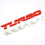 Autocollant Sticker 3D Métal TURBO Rouge Tuning Voiture Auto