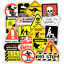 Lot de 50 Stickers Avertissement Danger interdiction Signes