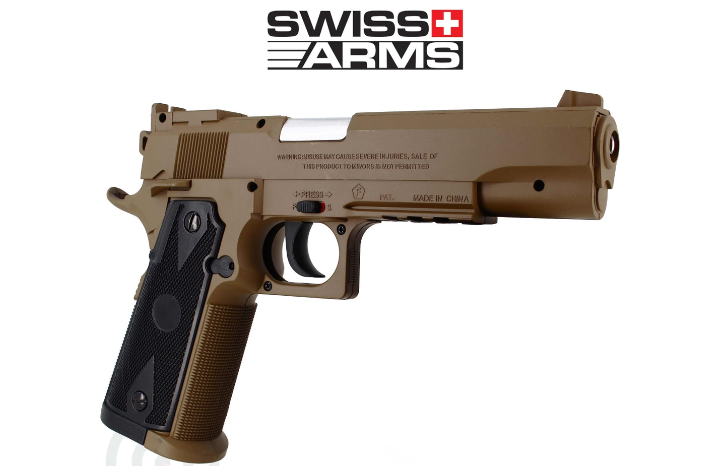 Pistolet P1911 Match TAN Swiss Arms 3 Joules