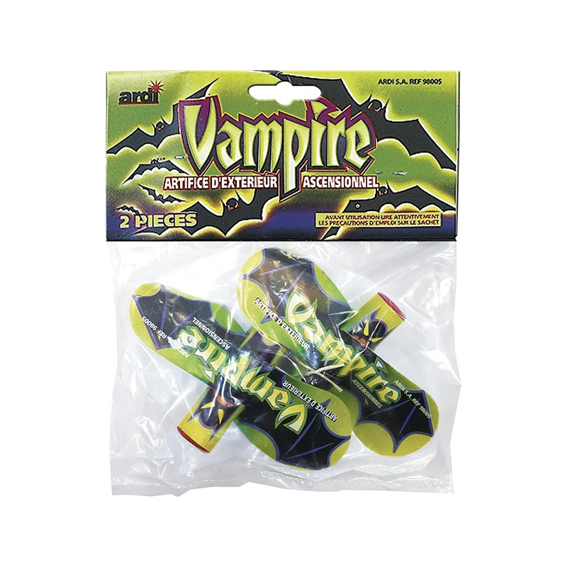 Lot de 5 Paquets de 2 vampires Feu d'artifice ascensionnel Ardi